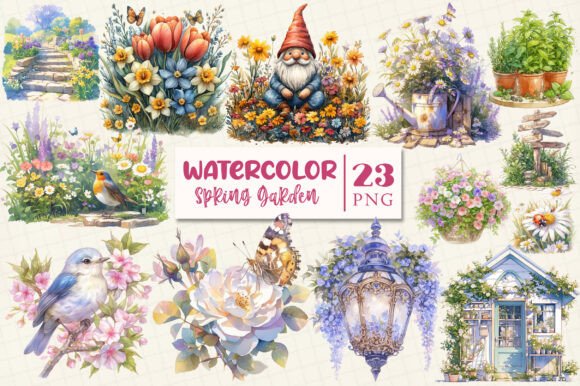 Download Spring Garden Sublimation Clipart - Spring Collection