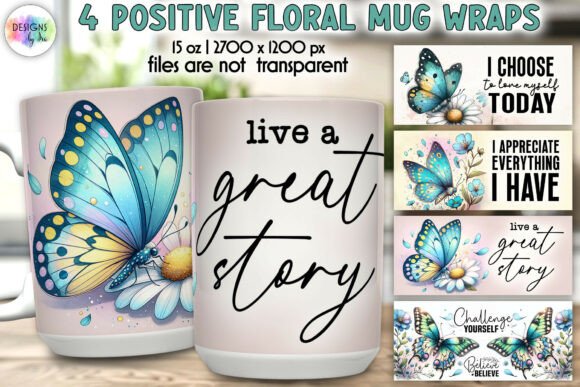 Download Inspirational Butterfly Mug Wrap Designs - Mug wrap designs Collection