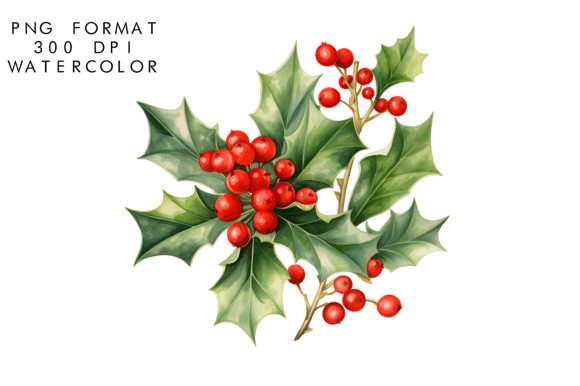 Download Watercolor Holly Flower Sublimation - Flower sublimation Collection