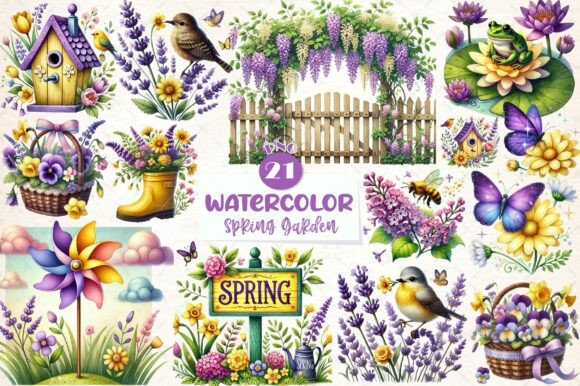 Download Spring Garden SUblimation Clipart - Spring Collection