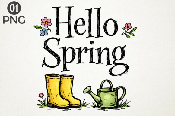Download Hello Spring Boots PNG Garden Clipart - Spring Collection