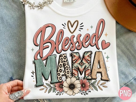 Download Western Blessed Mama Aztec PNG Shirt - Blessed mama Collection