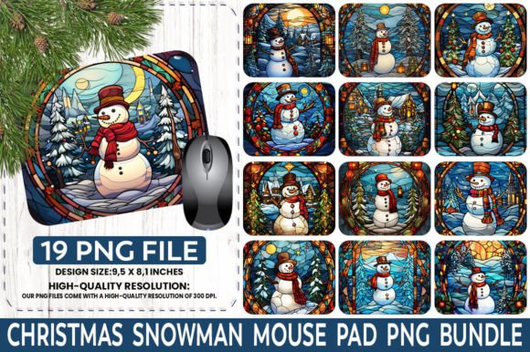 Download Christmas Snowman Sublimation Mouse Pad - Premium Resources