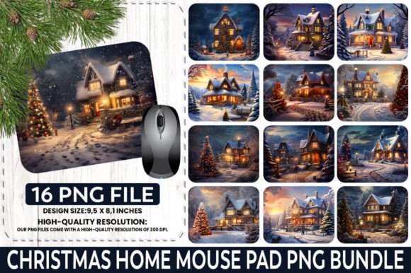 Download Christmas Home Sublimation Mouse Pad PNG - Premium Resources