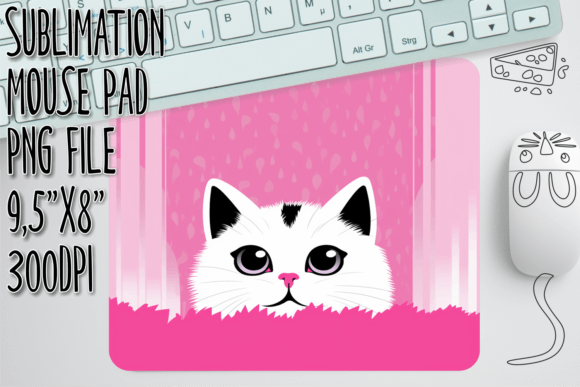 Download Feline Whimsy Sublimation Mouse Pad Patt - Sublimation mouse pad Collection