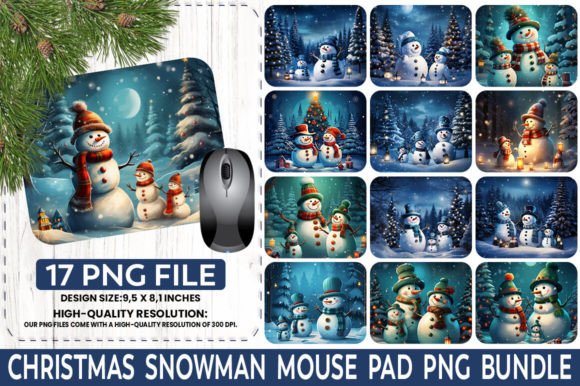 Download Christmas Snowman Sublimation Mouse Pad - Premium Resources