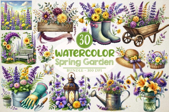 Download Spring Garden Sublimation Clipart - Spring Collection