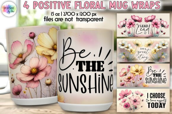 Download Inspirational Floral Mug Wrap Designs - Mug wrap designs Collection