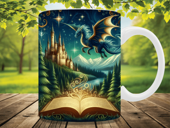 Download Dragon Forest Fantasy Book Mug Wrap - Premium Resources